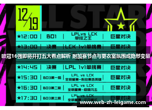 欧冠16强即将开打五大看点解析 附加赛节点与更衣室氛围成隐形变量 欧冠16强即将开打五大看点解析 附加赛节点与更衣室氛围成隐形变量